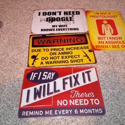 Man Cave Metal Signs