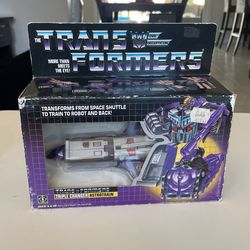 Transformers Original G1 1985 Triple Changer Astrotrain Complete w/ Box Nice!!