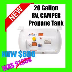 Armebe 20 Gallon propane Tank Trailer RV Camper 17"x20"x27"  Flame King