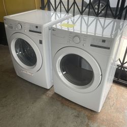 New LG Front Load Washer & Gas Dryer 