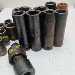 Impact socket   almost all are  Craftsman or proto included is a 1/2 proto swiveL.