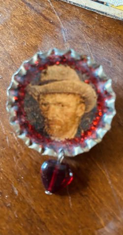 Van Gough Bottle cap Pin