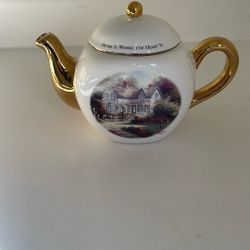 Thomas Kinkade Tea Pot Home Is Where The Heart Is