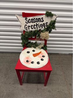 Seasons Greetings Christmas Chair