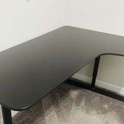 IKEA Bekant L shaped Black Desk