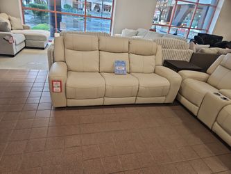 CLOSET LEATHER POWER RECLING POWER HEADREST SOFA