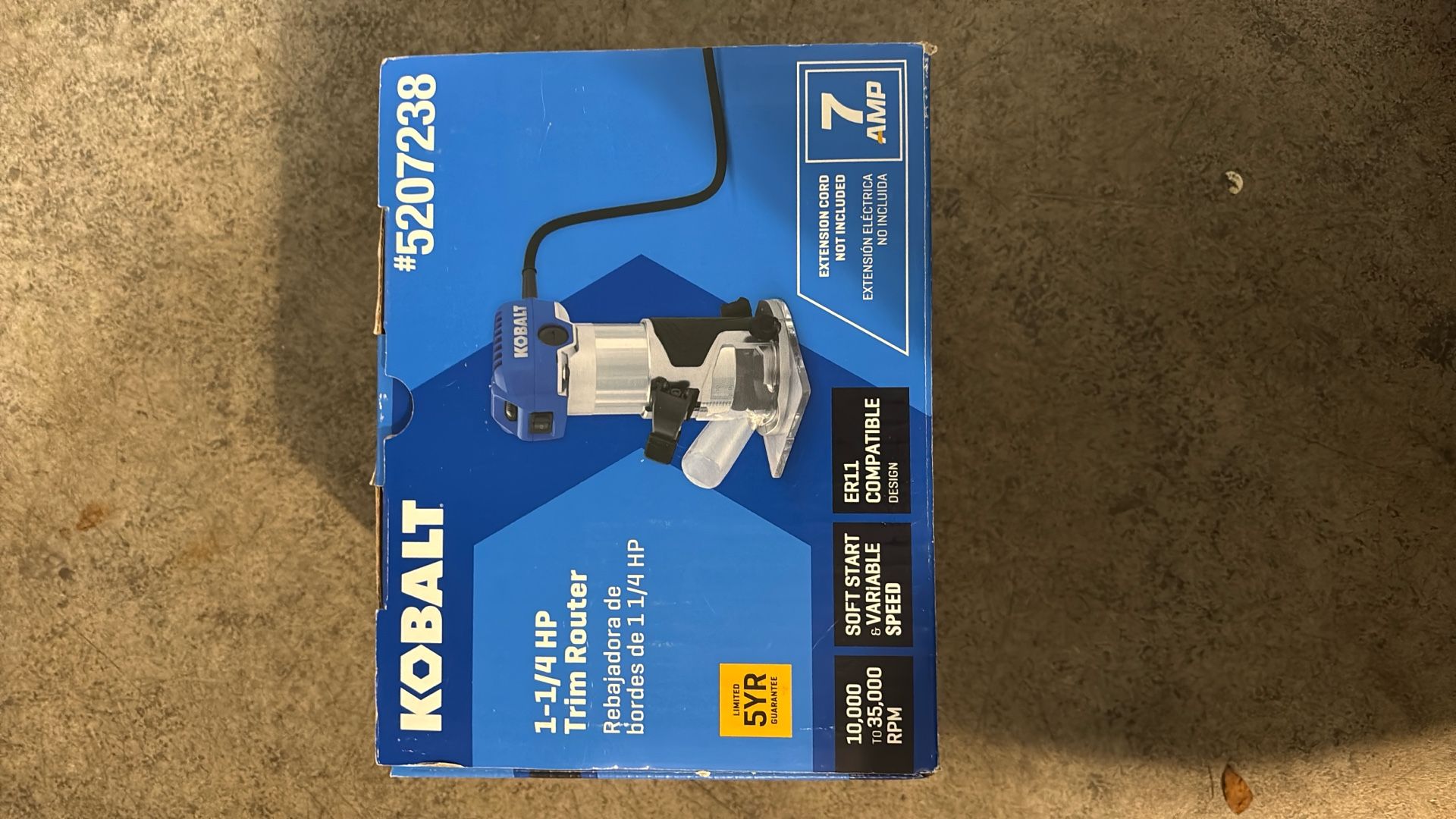 Kobalt 1 1/4HP Trim Router 