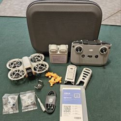 DJI NEO With RC-N2 Controller-UNBOUND-2x Batteries W/Charging Hub-Custom Case-Extras-Only Flown 1X