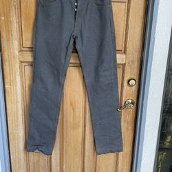 Levi’s 501 Jeans Men W30 L30 Gray Straight Leg Button Fly Cotton Denim 90s Style