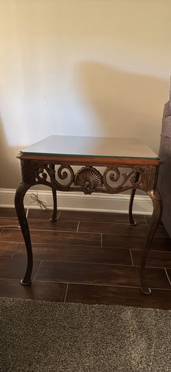 Wood End Table