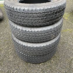 4 used 255/75R17 Bridgestone tires in good condition 