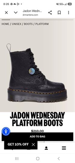 Wednesday dr martens size 8 like new