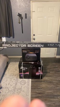 Full projector screen setup