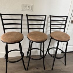 3 Like New Bar Stools With Great Condition