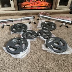 Brand New Adjustable 50 Lb Olympic Dumbbell Set 