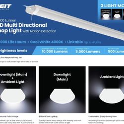 Feit 10,000 Lumen Multi-Directional Shop Light with Motion Detection
