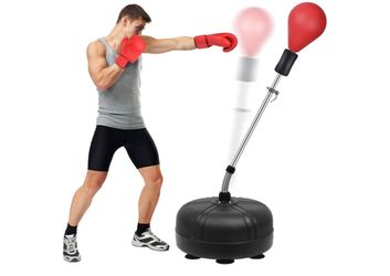 Punch Bag with Stand for Adults and Children, Height Adjustable Freestanding Boxing Reflex Bag, Ideal for MMA Reflex Speed Training, Fitness, Punching