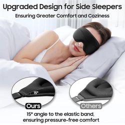 Sleep Mask [NEW] - Total Blackout 3D Sleeping Mask, Super Lightweight & Silky Soft Eye Mask for Sleeping, Fully Adjustable Fit for Home, Office, Trave