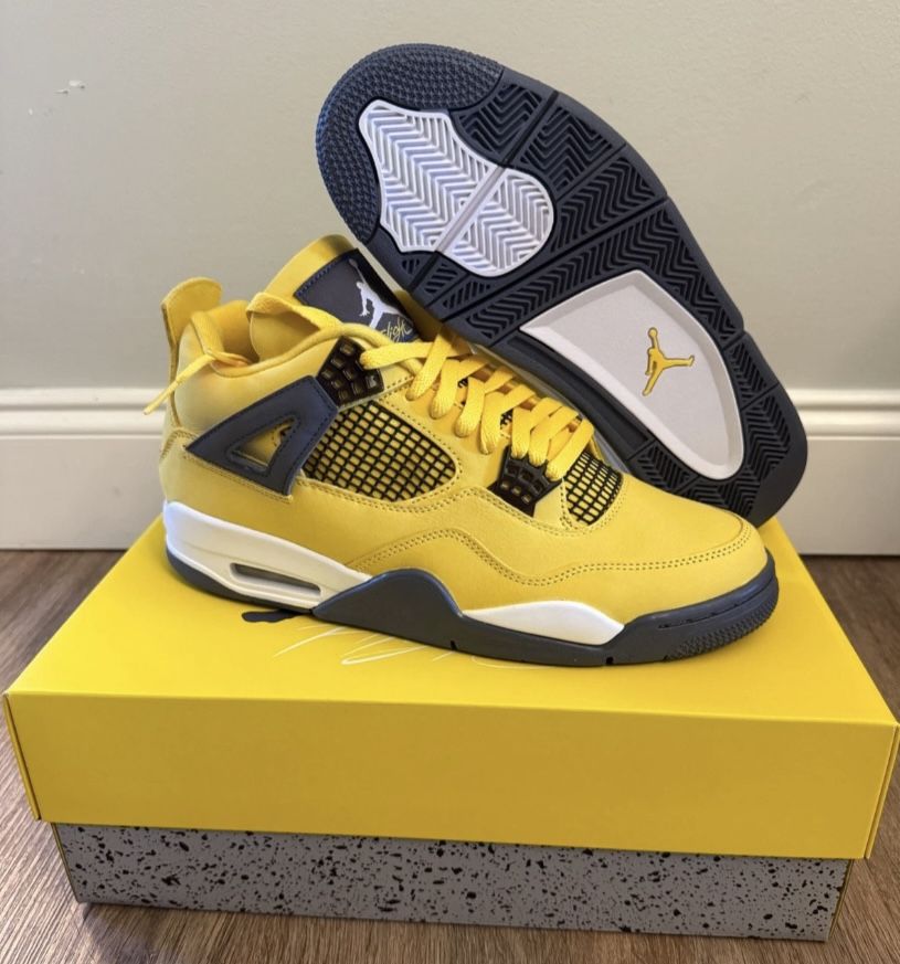 Nike Air Jordan 4 Retro “Lightning” Sz 10.5 Brand New