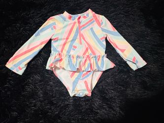 Baby Girl Long Sleeve Rash Guard Swimsuit
