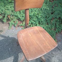 Antique Office Chair Wooden 