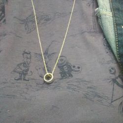 Simple Long Circle  Charm Chain