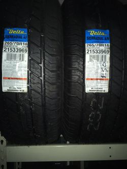 Brand New pair 265-70-16 60,000 mile tire