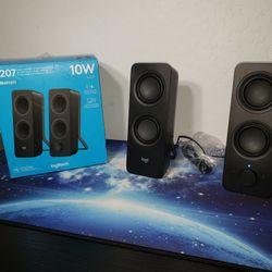 New Logitech Z207 2.0 Stereo Computer Speakers with Bluetooth, AUX Input, Headphone Jack Output