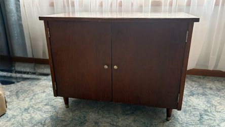 Mid-Century Modern style walnut wood cabinet