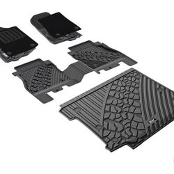 3W Floor Mats & Cargo Liner with Carpets on TOP Fit for Jeep Wrangler JL 2018-2025 2026 Unlimited 4-Door Sahara Willys Rubicon with Subwoofer