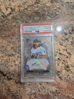 2020 Topps Triple Threads Tony Gonsolin Rookie Auto PSA 10