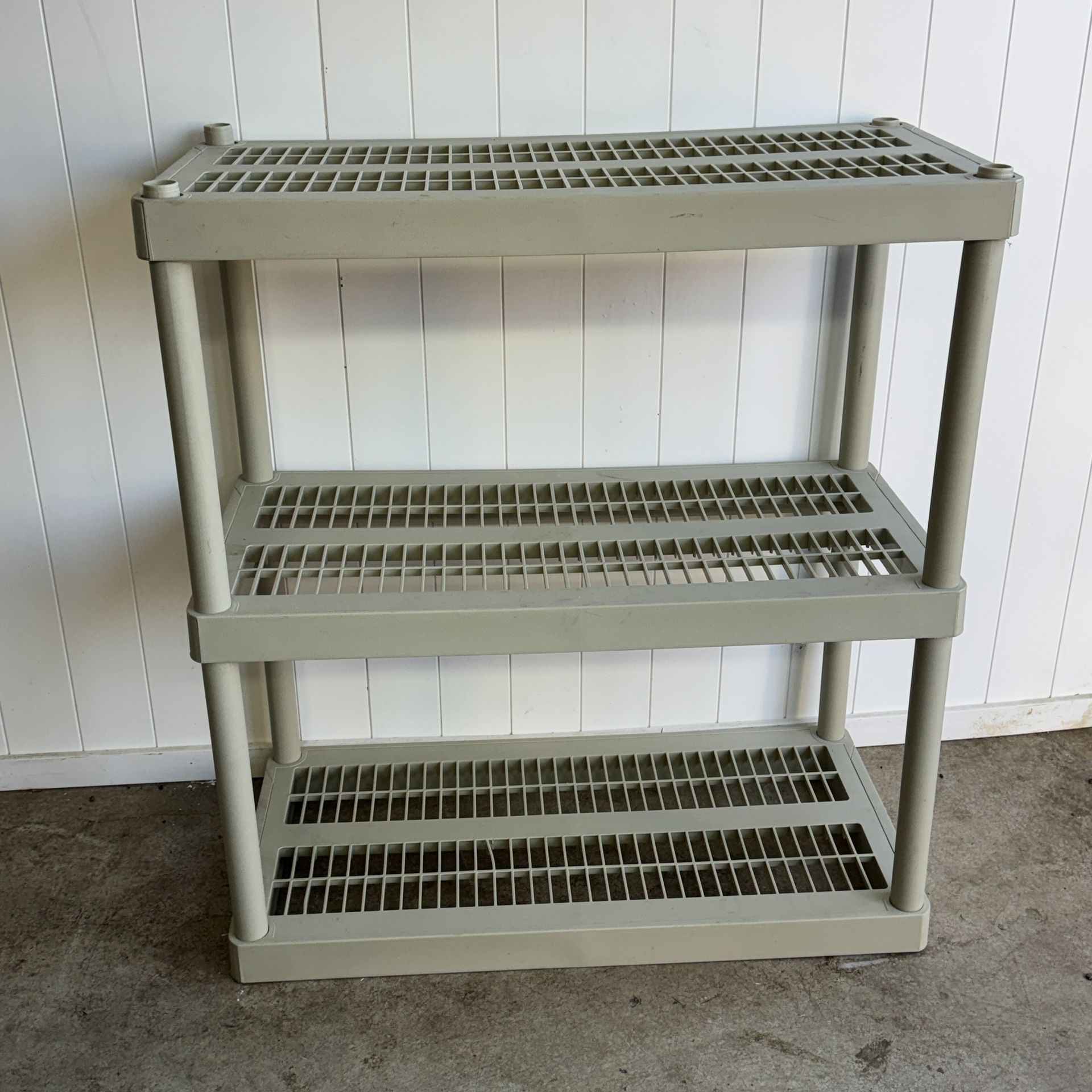 3 tier plastic shelf