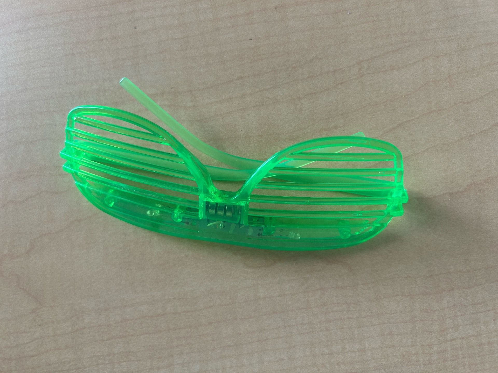 LED green glasses