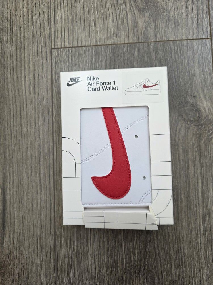 Nike Air Force 1 Card Wallet White Red