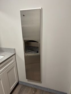 Paper Towel Dispenser and Waste Receptacle