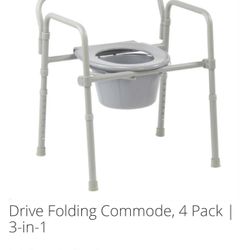 New Drive Folding Commode, 3-in-1 Model 11148CE-4