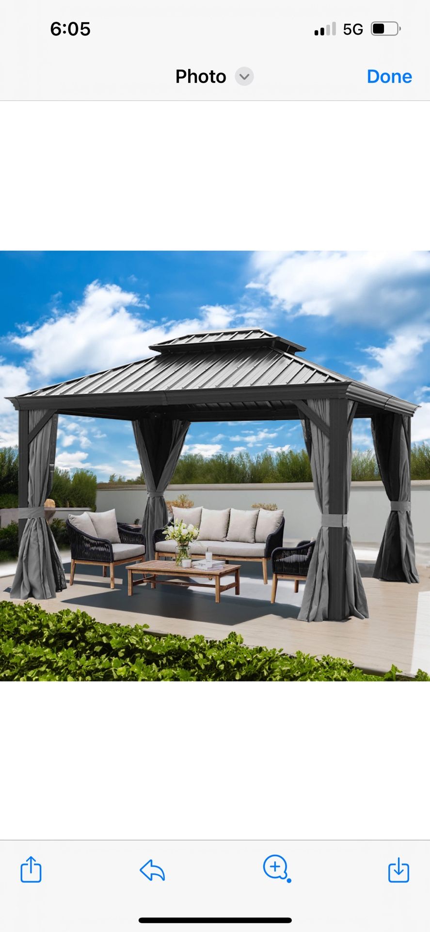 10x12FT Hardtop Aluminum Outdoor Gazebo - New In Box 