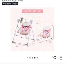 Infans Pink Leopard Baby Swing