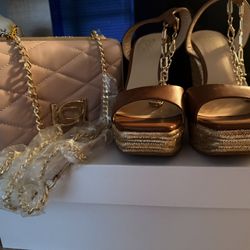 women's shoes and handbag