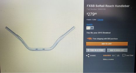 Brand new FXSB Softail reach handlebars Crome