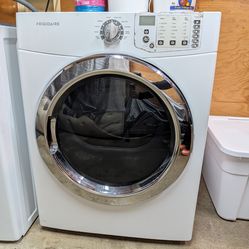 Used Frigidaire Gas Dryer. Works good just missing buttons.