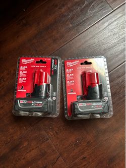 Brand New Milwaukee M12 XR4.0 Batteries