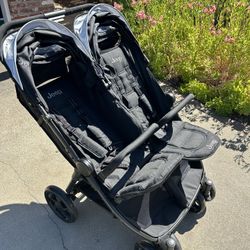Jeep Destination Ultralight Side x Side Double Stroller, Midnight