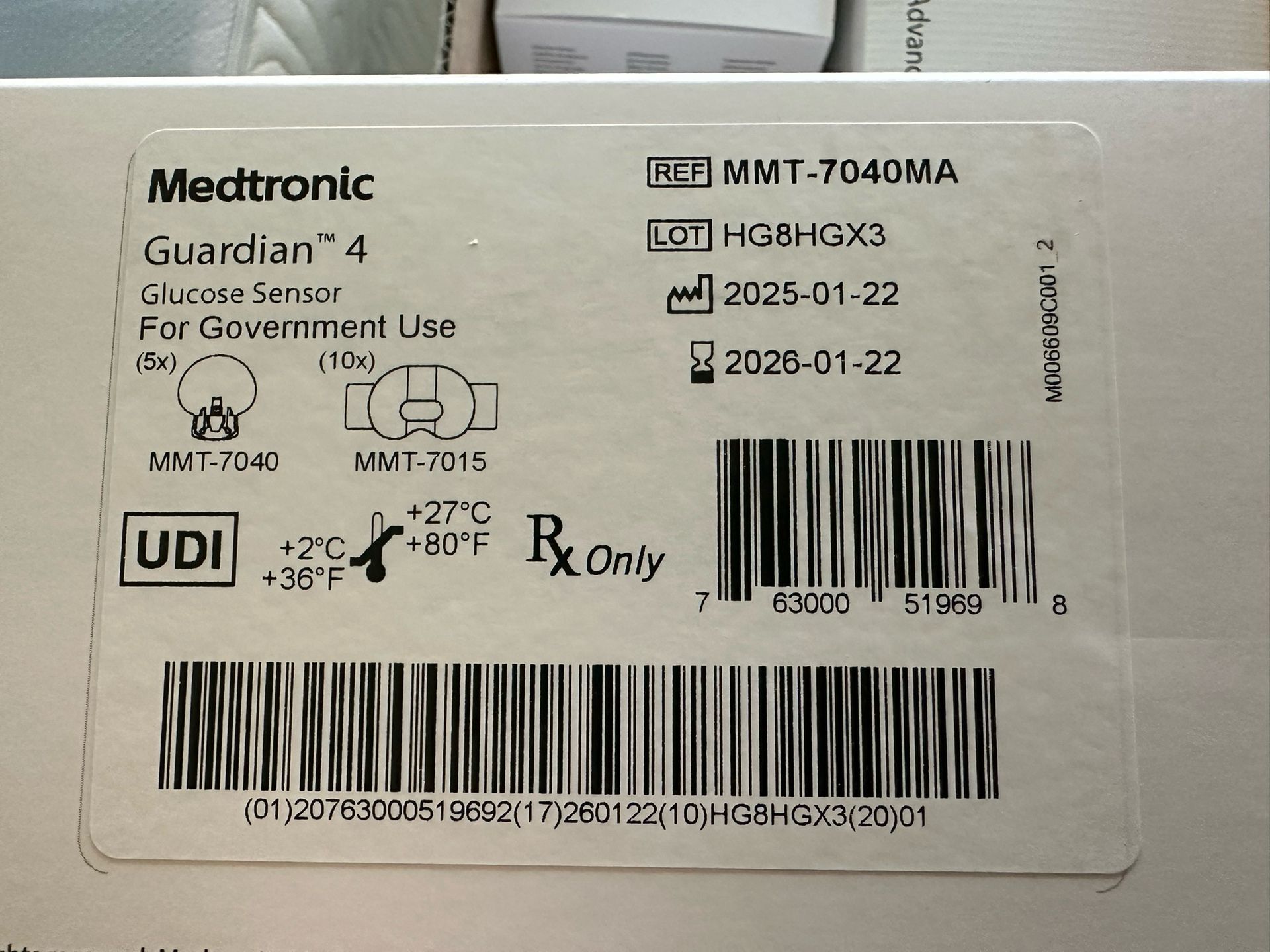 Medtronic Guardian 4 Sensor / CGM