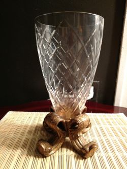 Lead Crystal Vase Pineapple Cut Design