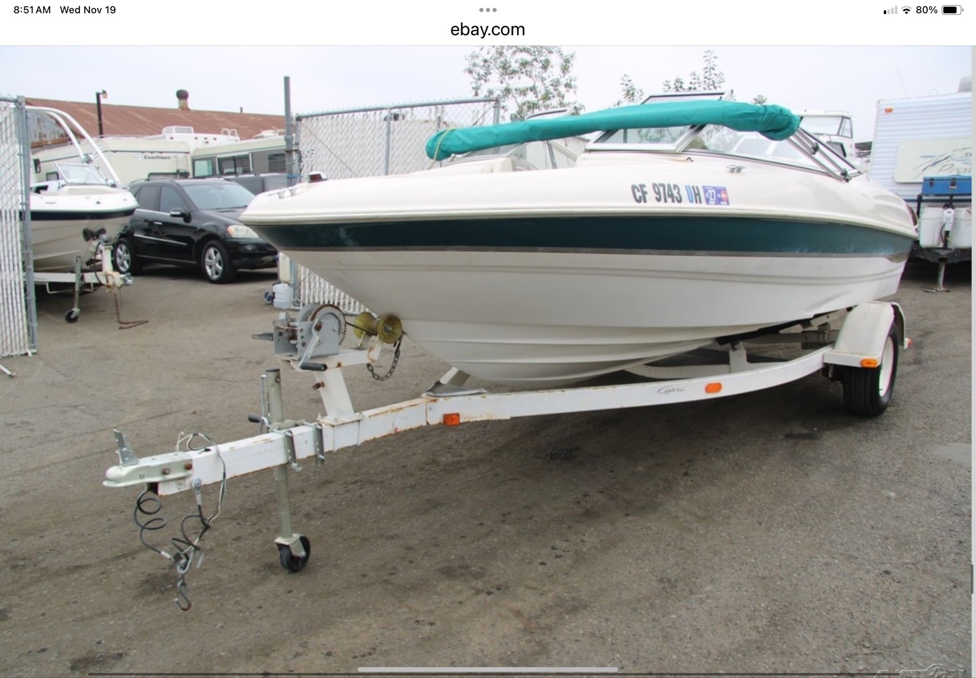2000 Bayliner Capri Boat With Trailer 18ft $ 1,900