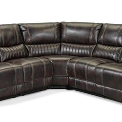 Brown 3-piece reclining sectional