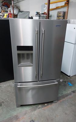 3-Door Maytag Fridge with LED & Ice Maker Stainless Steel