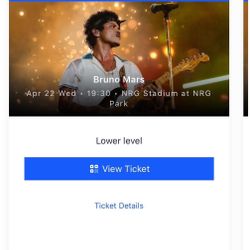 Bruno mars Ticket 