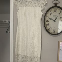 White Dress Used Once Only Size Small 